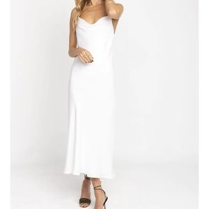 RESA berri slip midi dress in ivory (perfect for wedding/elopement) xs
